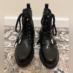 All Saints crocodile leather Donita boots